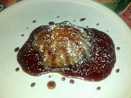 Baked Fuji Apples with Red Wine Caramel Sauce